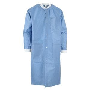 ValuMax Extra-Safe Protective Lab Coat 3 Layer SMS X-Large Ceil Blue 10/Pk