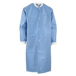ValuMax Extra-Safe Protective Lab Coat 3 Layer SMS 2X Large Ceil Blue 10/Pk