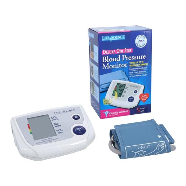 LifeSource Pro Blood Pressure Monitor Blu/Wht LF Arm Digital Display Ea