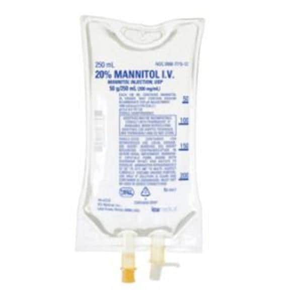 Mannitol Injection 20% 50gm/Bag Bag 250mL 24/Package