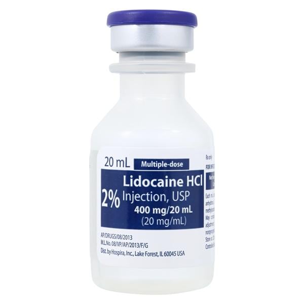 Lidocaine HCl Injection 2% MDV 20mL/Vl