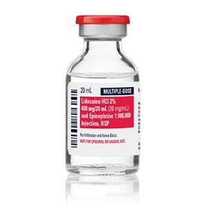 Lidocaine w/Epinephrine Injection 2% 1:100,000 MDV 20mL Each