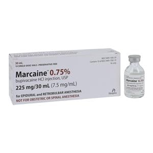 Marcaine Injection 0.75% Preservative Free SDV 30mL 10/Bx