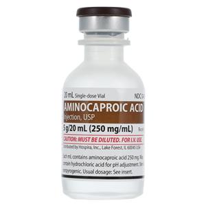 Aminocaproic Acid Injection 250mg/mL SDV 20mL 25/Package