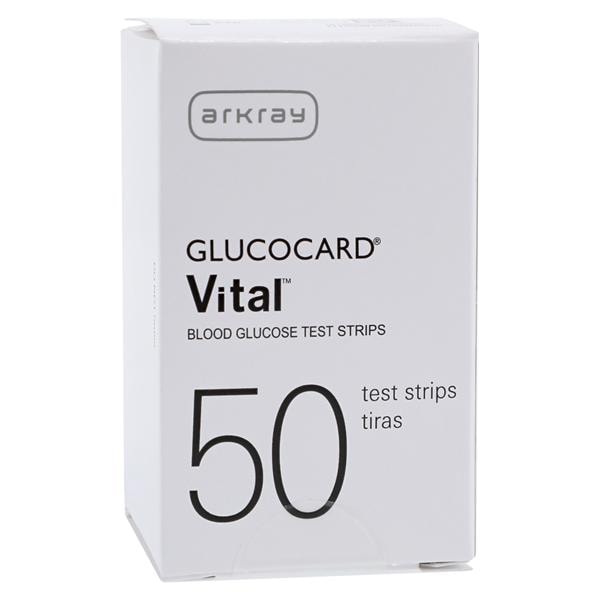 Glucocard Vital Blood Glucose Test Strips CLIA Waived 50/Bx