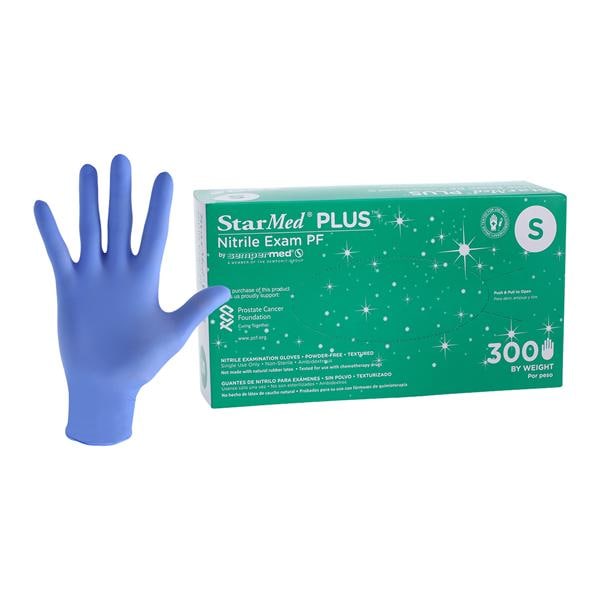 StarMed Plus Nitrile Exam Gloves Small Purple Non-Sterile