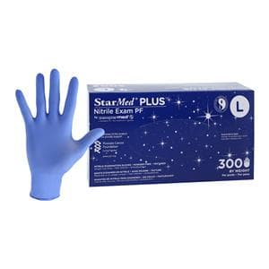 StarMed Plus Nitrile Exam Gloves Large Purple Non-Sterile