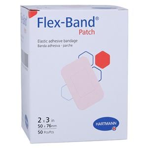 Flex-Band Patch Bandage Fabric 2x3" Flesh Sterile 50/Bx