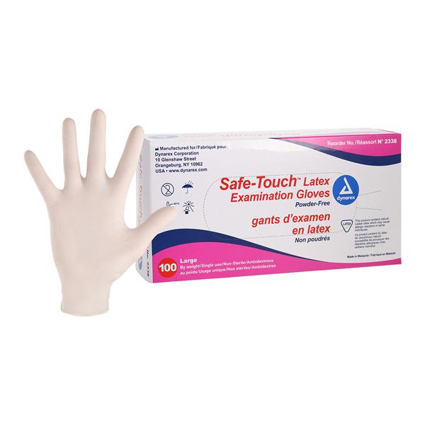 SafeTouch Latex Exam Gloves Large Bisque Non-Sterile