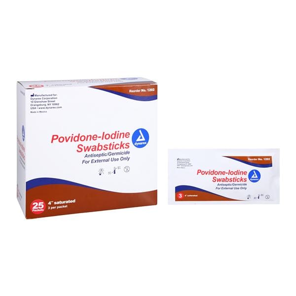 Prep Swabstick PVP Iodine 10% 3's