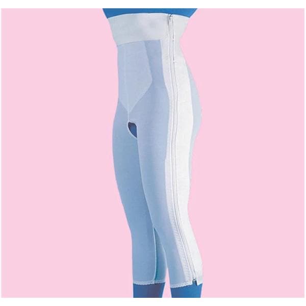 Compression Girdle Below Knee/High Waist XL White