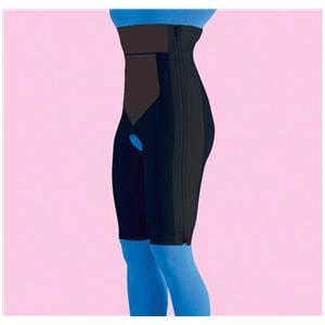 Compression Girdle Above Knee/High Waist Large 41-45" Black