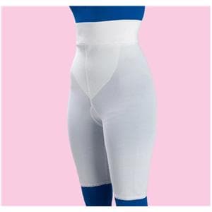 Compression Girdle Above Knee/High Waist 2XL White