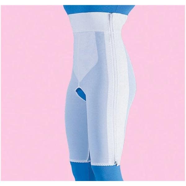 Compression Girdle Above Knee/High Waist Medium 37-40" White