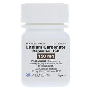 Lithium Carbonate Capsules 150mg Bottle 100/Bt