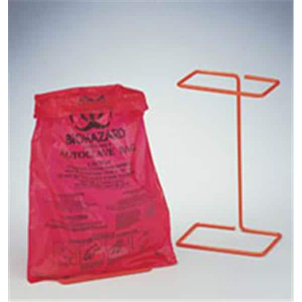 Biohazard Bag 0.72mil 8.5x11" Red Flap Closure HDPE 100/BX