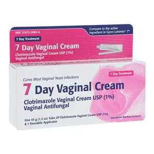 Cream Clotrimazole 1% Vaginal 7 Day 1.5oz/Bt