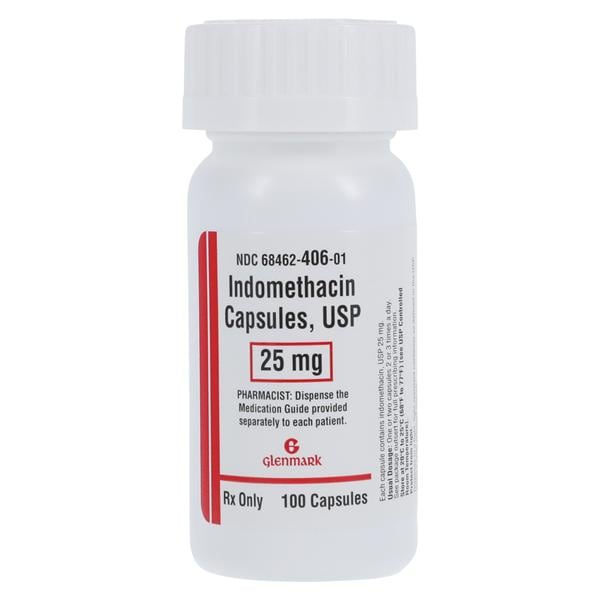 Indomethacin Capsules 25mg Bottle 100/Bt