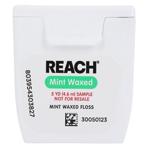 REACH Floss Waxed 5 Yards Mint Patient Size 144/Ca
