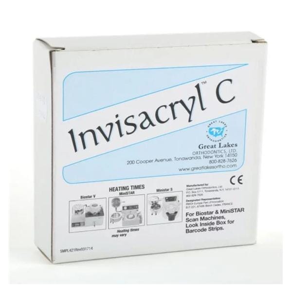 Invisacryl Mouthguard Material Clear .040" 100/Bx