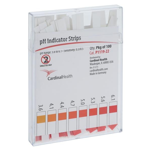 S/P pH Indicator Strip 3.6-6.1 Short Range 1/Pk