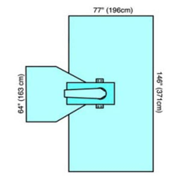 Drape Upper Extremity Surgical Convertors Rapid-Ex Nfen 77x146 Blu 12/Ca