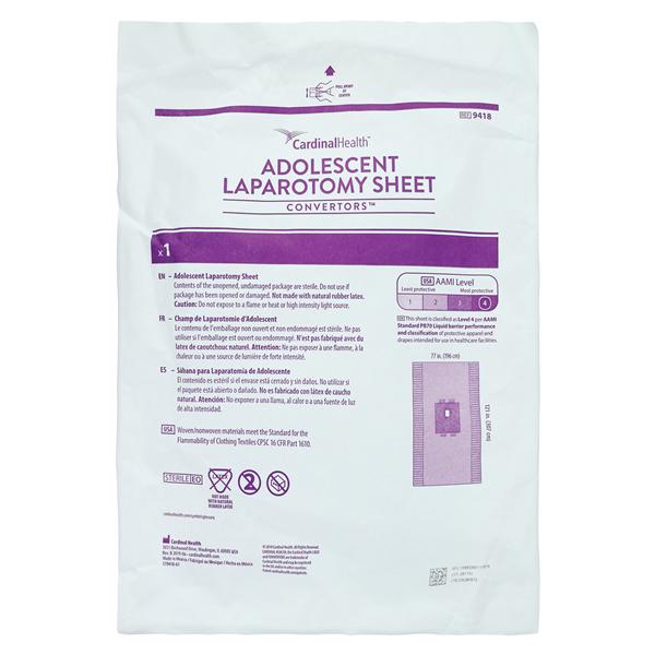 Convertors Tiburon 77x122" Non-Sterile Laparotomy Drape 2-1/2x5-1/2" Fenestrated