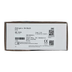 Zolid Gen-X Zirconia Disc B4 98x25 Ea