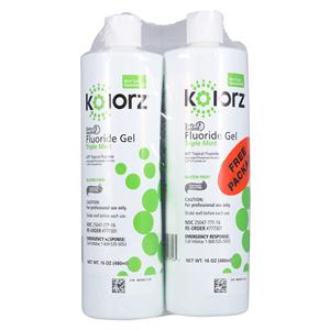 Kolorz Fluoride Gel 1.23% APF Mint 2/Pk