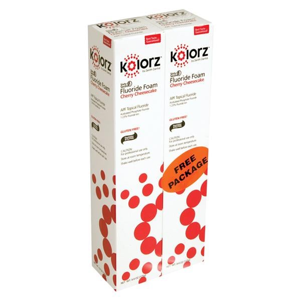 Kolorz Fluoride Foam 1.23% APF Cherry Cheesecake 2/Pk