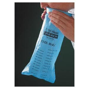 Emesis Bag 6-1/2x12" Blue Twist Tie Closure Polyethylene 24/Pk