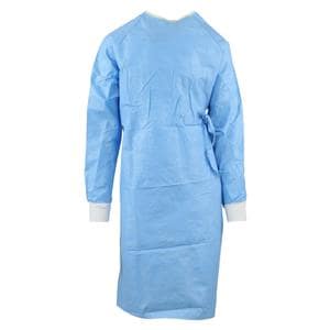 Ultra Non Reinforced Surgical Gown SMS Fbrc 2X Large Blue/Yellow Neckband 28/CA