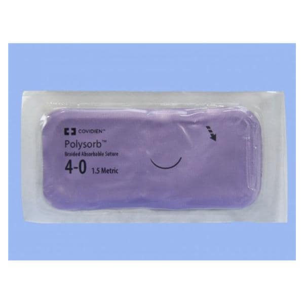 Polysorb Suture 4-0 30" Polyester Braid P-14 Undyed 36/Ca