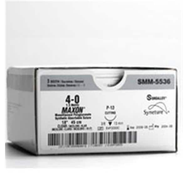 Maxon Suture 3-0 30" Polyglyconate Copolymer Monofilament GS-10/C-6 Clear 36/Ca