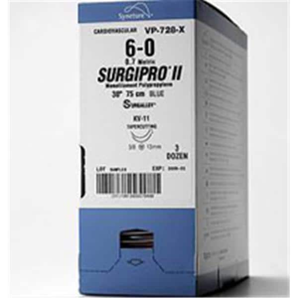 Surgipro II Suture 4-0 18" Polypropylene Monofilament P-13 Blue 36/Ca