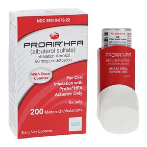 Proair Albuterol HFA Aerosol Inh Aers 90mcg 200 MD w/Cntr Inhlr 8.5g/Ea