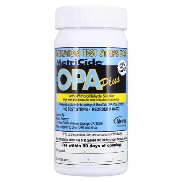 MetriCide OPA Plus Testing Strip Bottle 100/Bt