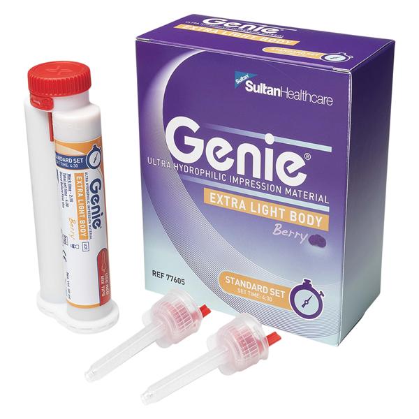 Genie Impression Material Std St 50 mL X-Light Body Berry Cartridge Package 2/Pk