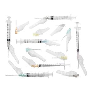 SurGuard 3 Hypodermic Syringe/Needle 25gx5/8 1cc Orng LL Sfty No Dead Spc 100/Bx, 4 BX/CA