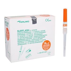 SurFlash IV Catheter 14 Gauge 2" Orange 50/Bx