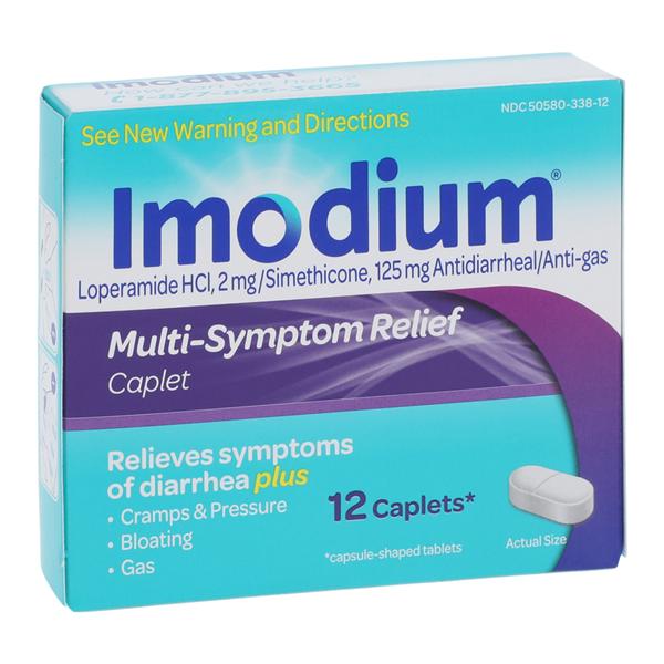 Imodium Antidiarrhea/Antigas Caplets Multi-Symptom 12/Bx