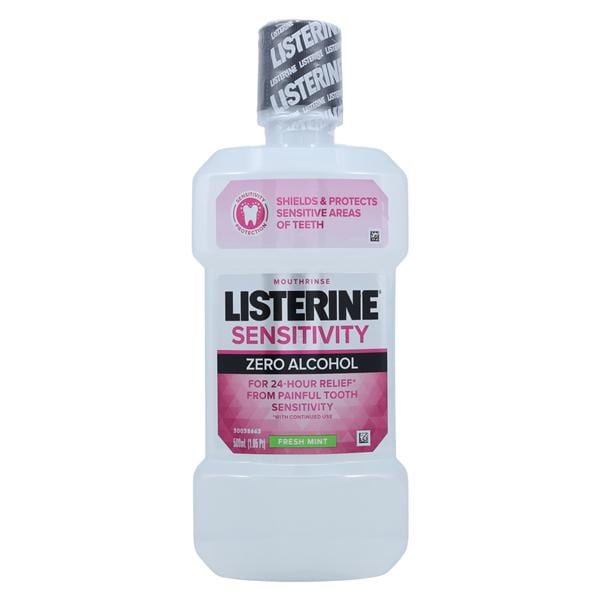 Listerine Zero Sensitivity Protection Fresh Mint Mouth Rinse 500 mL Bottle 6/Ca