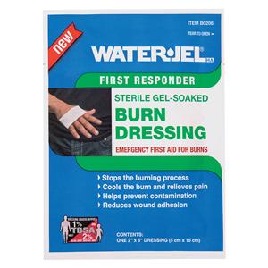 Water-Jel Non-Woven Gel Burn Dressing 2x6" Sterile Rectangle White