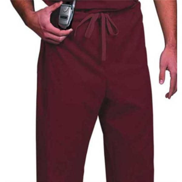 Scrub Pant 1 Pocket 4X Large Burgundy Unisex Ea