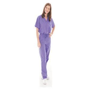 Scrub Shirt V-Neck 1 Pocket Short Sleeves Medium Wisteria Unisex Ea