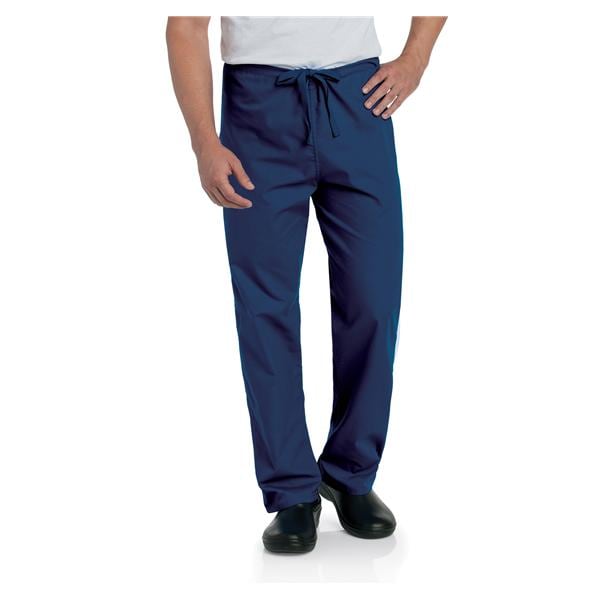 Scrub Pant 65% Polyester / 35% Cotton 2 Pockets Small Navy Unisex Ea