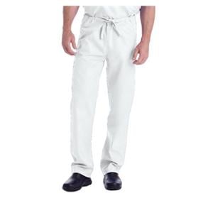 Scrub Pant 65% Polyester / 35% Cotton 2 Pockets Medium White Unisex Ea