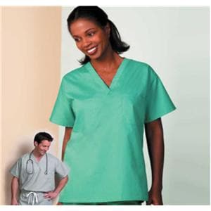 Fashion Seal Scrub Shirt 1 Pocket Set-In Sleeves Small Jade Green Unisex Ea