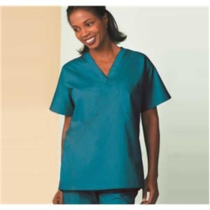 Fashion Seal Scrub Shirt 1 Pocket Set-In Sleeves Medium Teal Unisex Ea