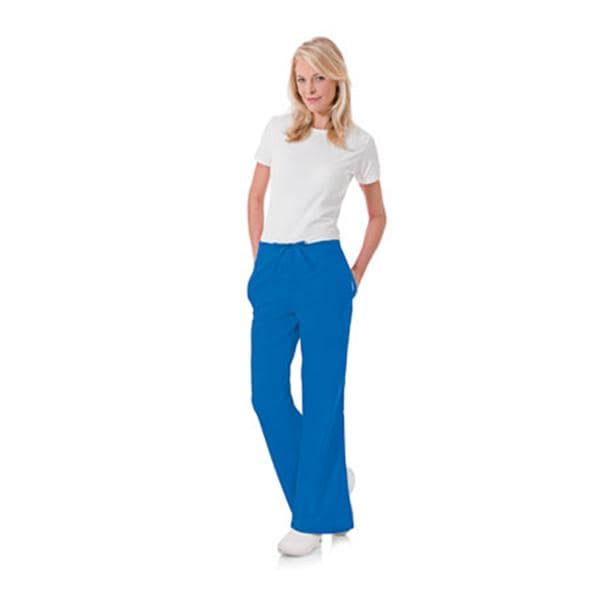 Scrub Pant 65% Polyester / 35% Cotton 5 Pockets 2X Large Royal Blue Womens Ea